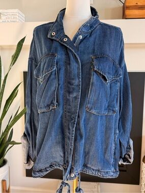 Velvet Heart Denim Utility Jacket - Blue